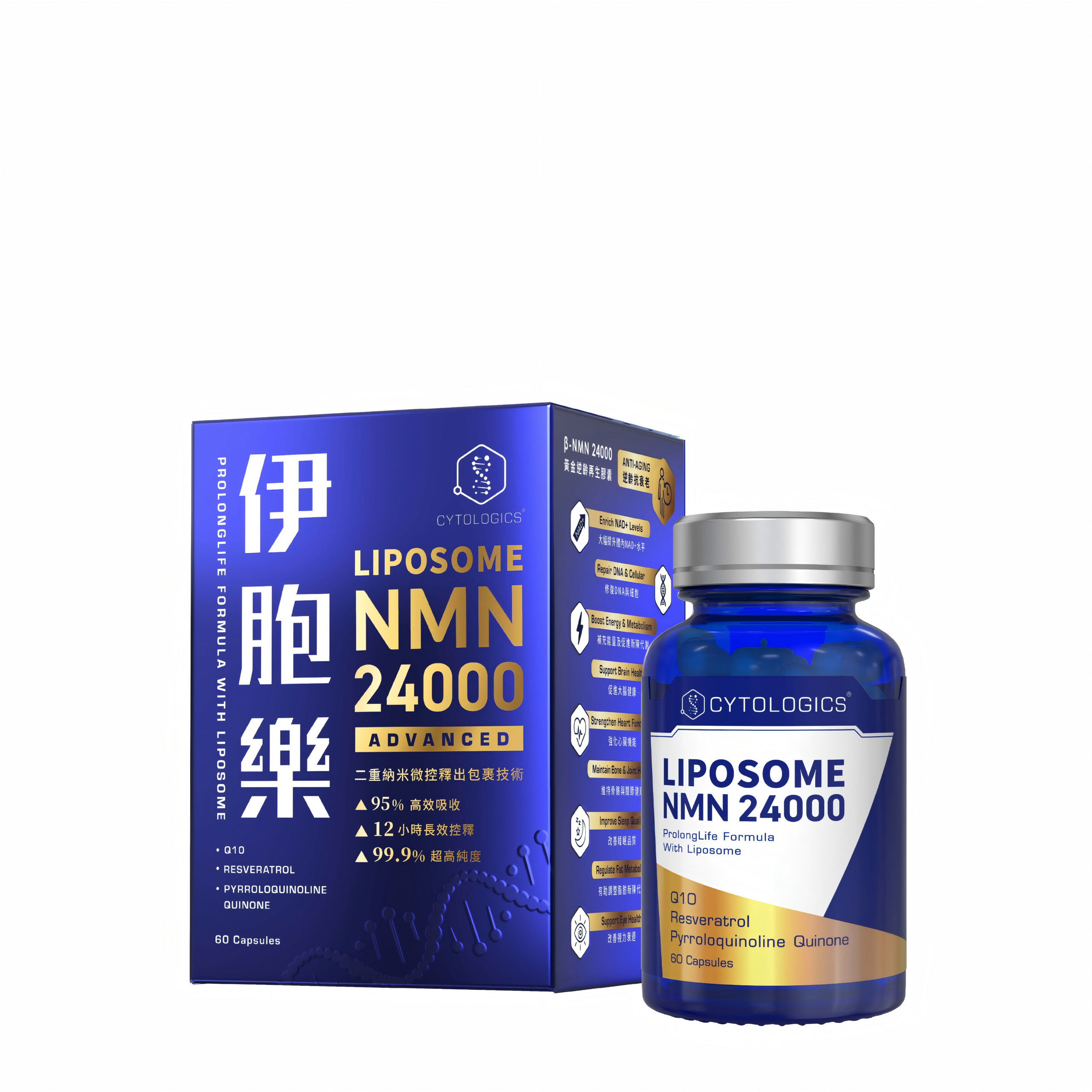 CYTOLOGICS 伊胞樂<br>LIPOSOME β-NMN 24000<br>(60粒)